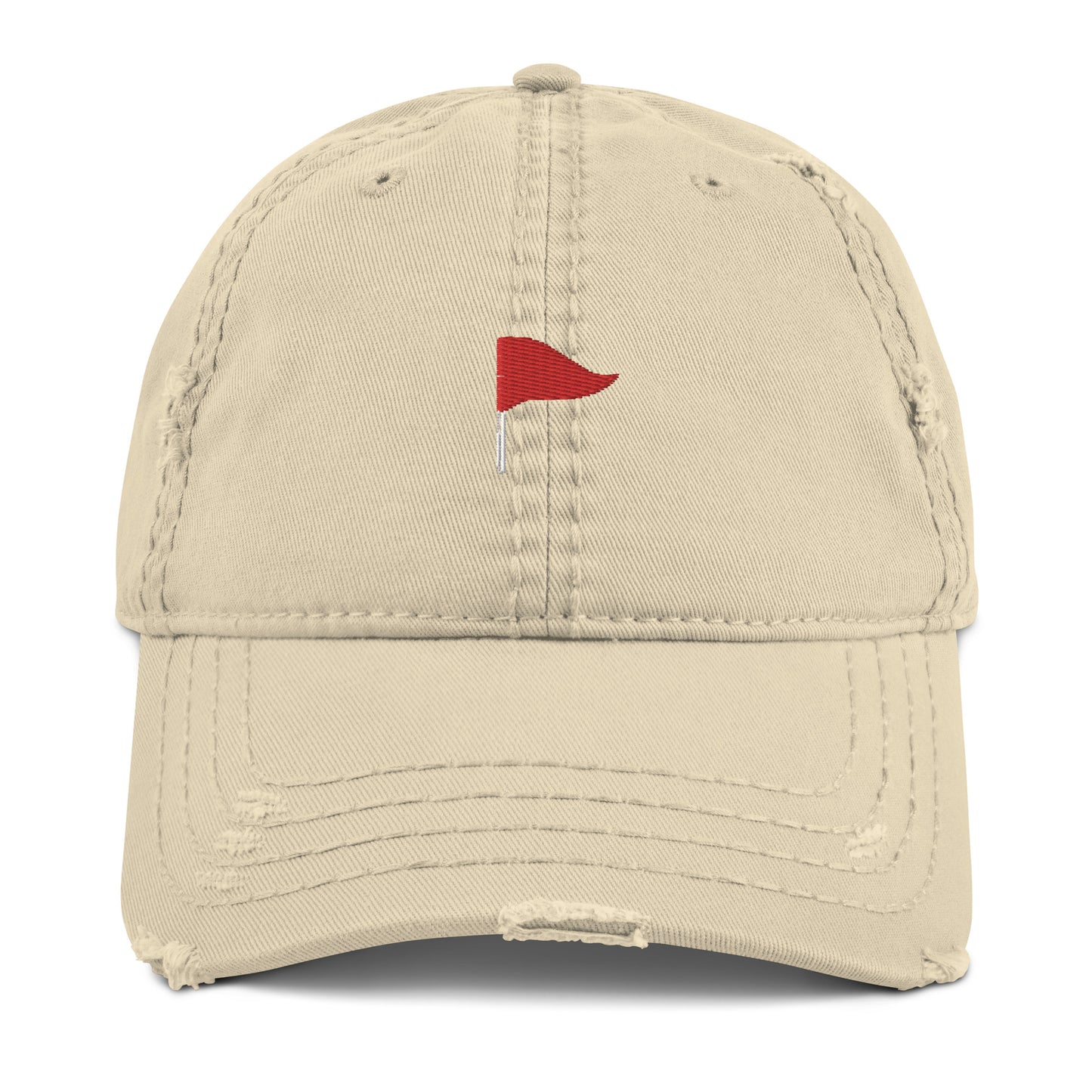 "Red Flag" Distressed Dad Hat