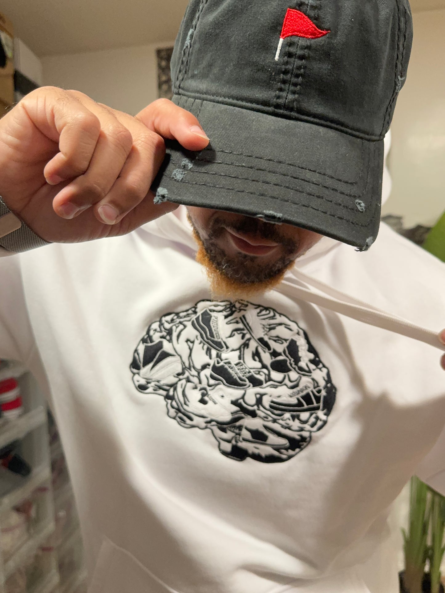 "Red Flag" Distressed Dad Hat