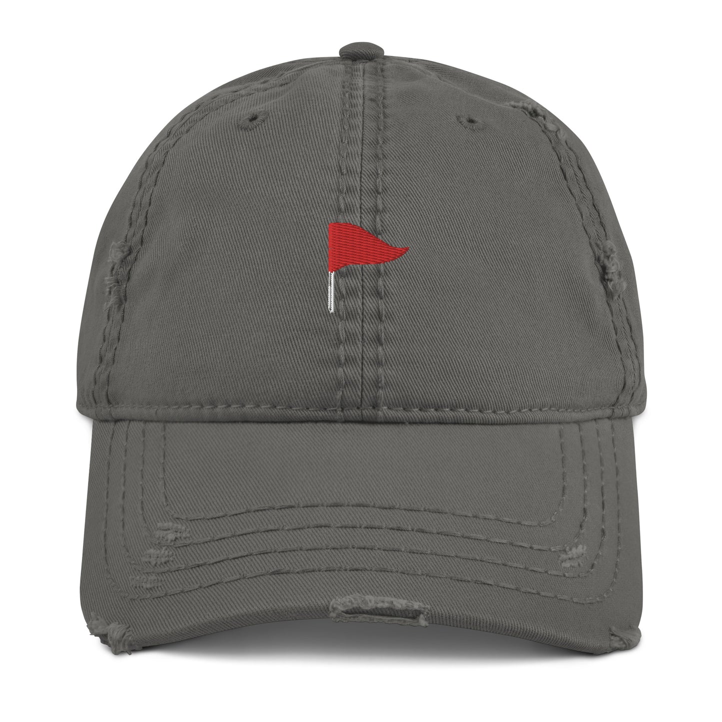 "Red Flag" Distressed Dad Hat